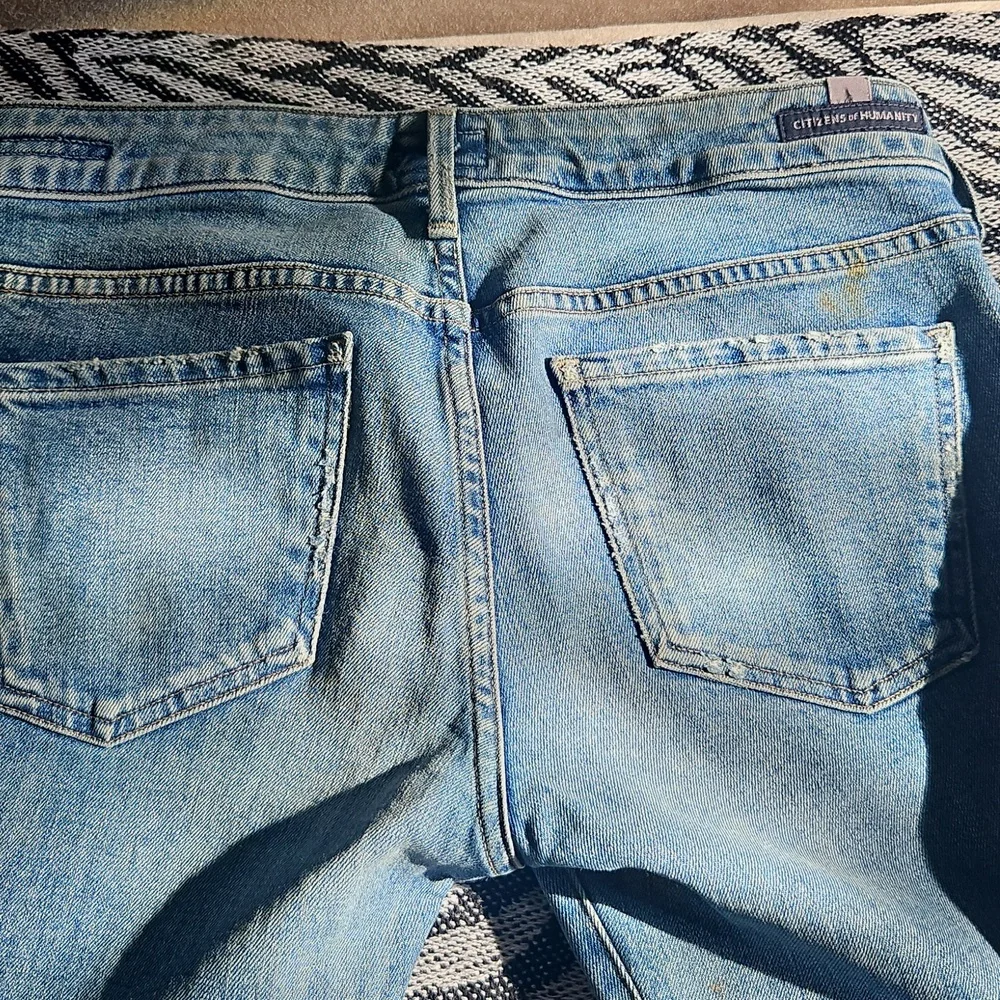 Women's Citizen Of Humanity Blue Distressed Jeans - Picture 6 of 6